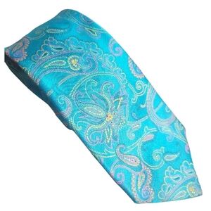 Vibrant Teal Paisley Men's Tie